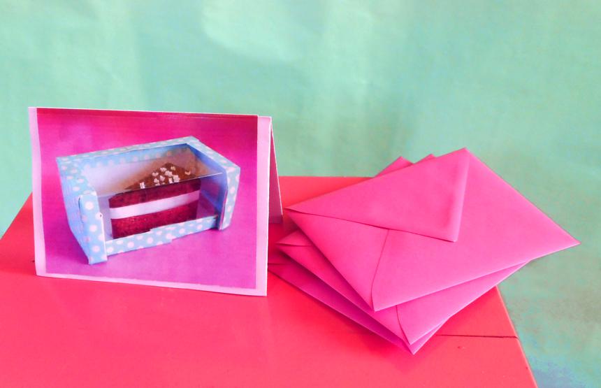 Origami Cake Slice Card