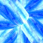vouwblaadje voor een blauw witte origami bloem