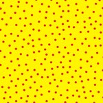 patroon met rode polkadots op een gele achtergrond