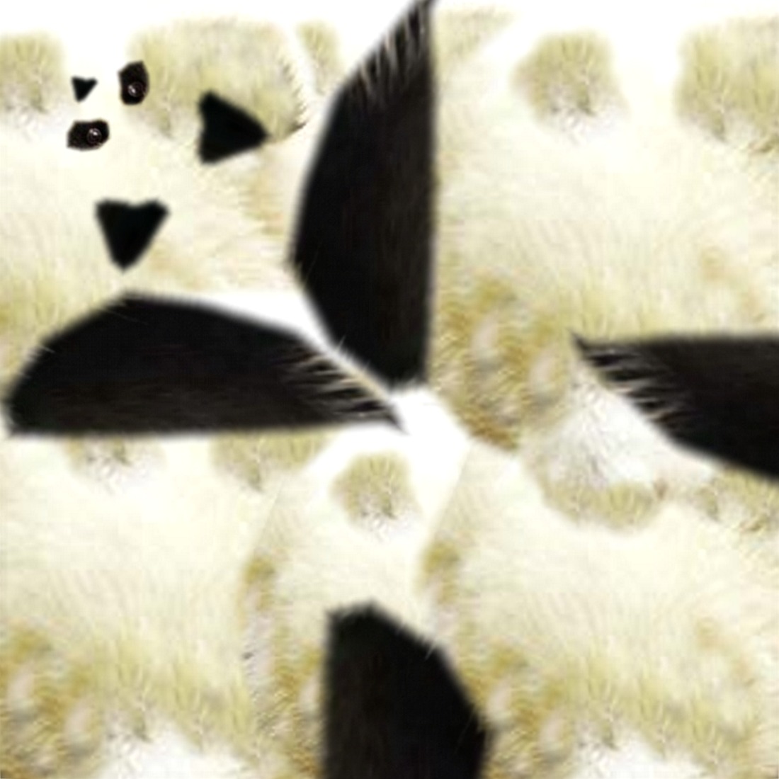 patterned paper for an origami panda
