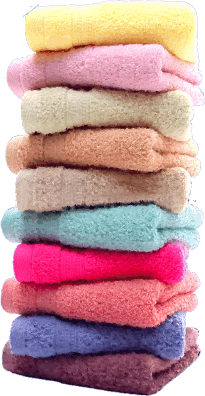 Pile of beach towels