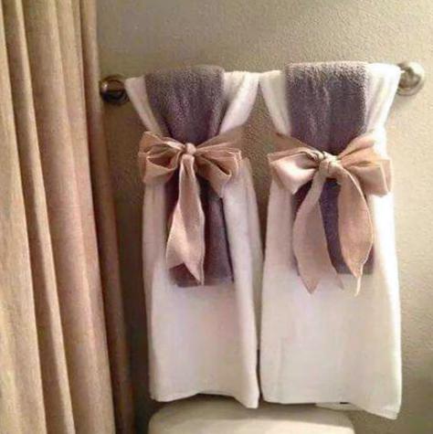 Handdoek decoratie met Strik