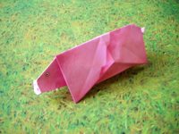 Origami pig