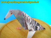 rotating origami pigeon