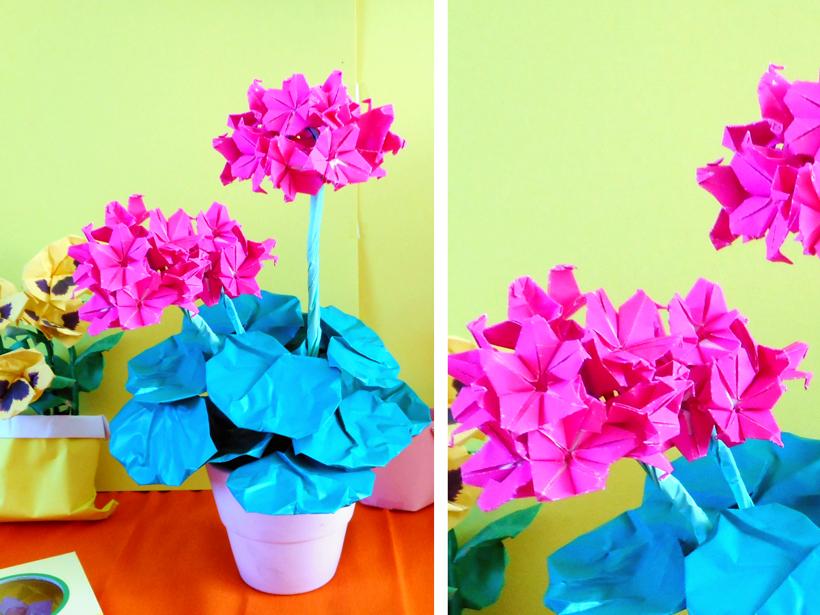 Origami Geranium Flower