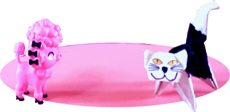 Barbie poedel en kat Barbie poedel en kat