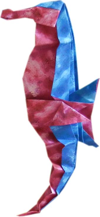 Origami zeepaard Origami zeepaard