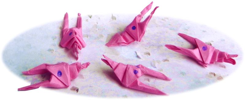 Origami garnalen Origami garnalen