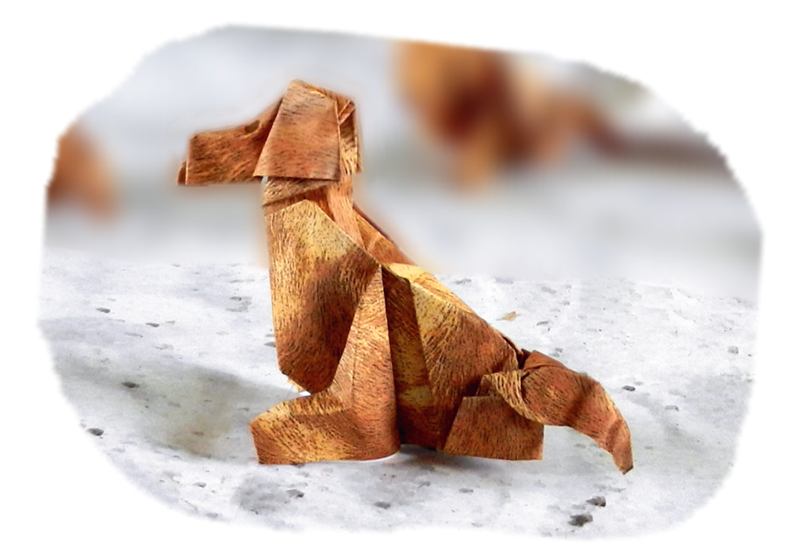 Origami hond Origami hond