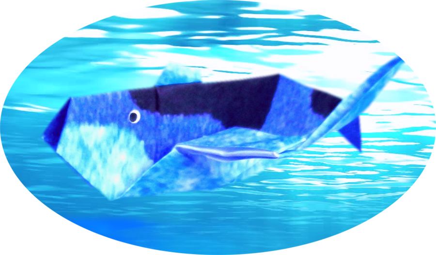 Origami walvis Origami walvis