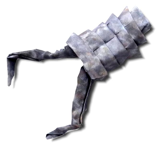 Origami woodlouse