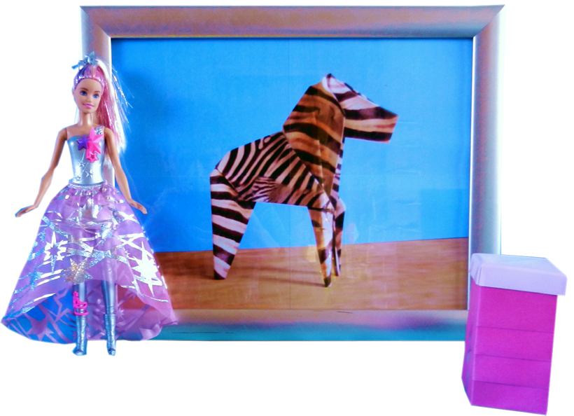 Zebra en pop