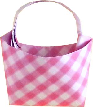 clipart van een leuk tasje met roze ruiten clipart van een leuk tasje met roze ruiten