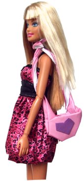 clipart van barbie met een schoudertasje clipart van barbie met een schoudertasje