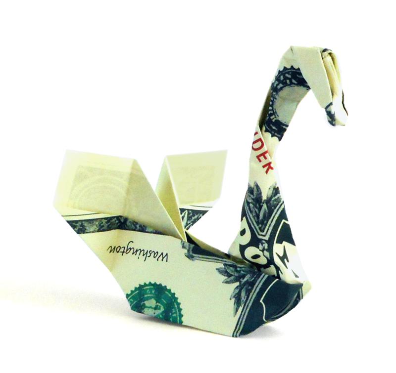 Money Origami Swan