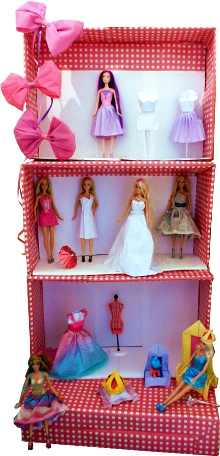Kast met Barbiepoppen Kast met Barbiepoppen