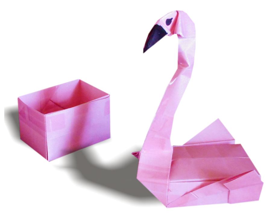 Origami Flamingo Box