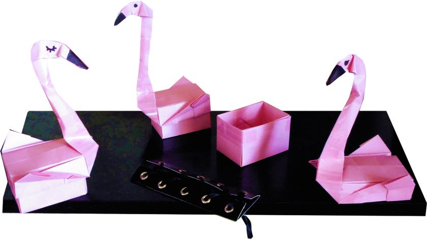 Origami Flamingo Boxes