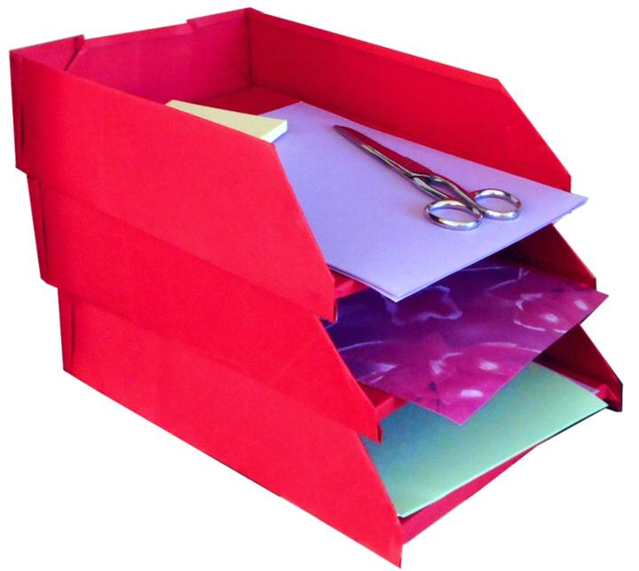 Origami letter trays