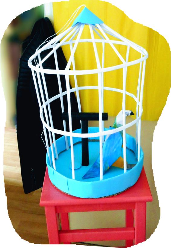 Paper Parrot Cage