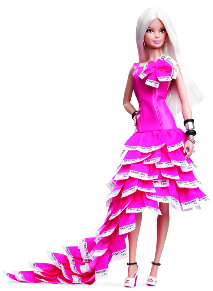 Barbie in roze jurk