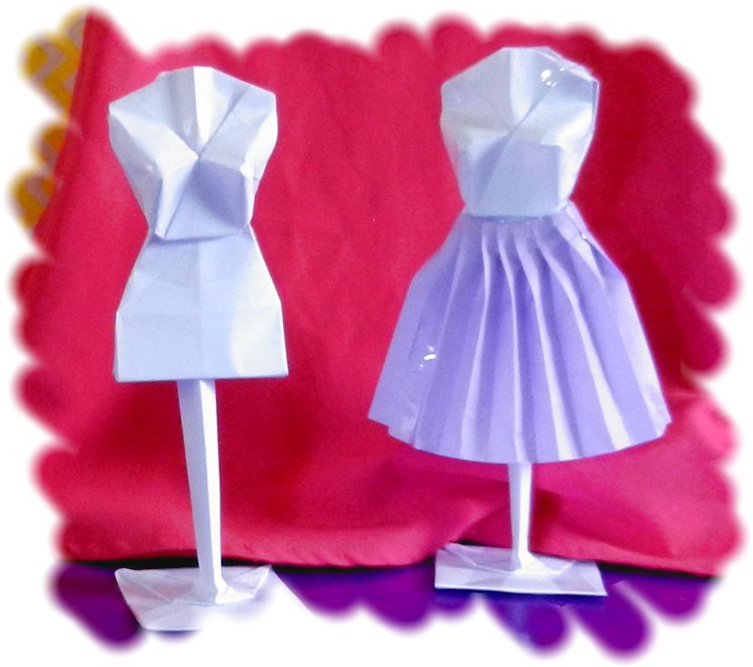 Origami doll mannequin