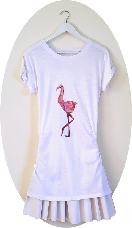 Shirtjurk met Flamingo print