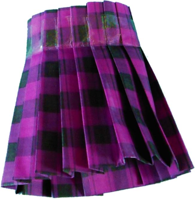 Origami Plaid Skirt