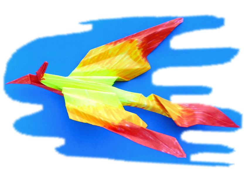 Origami vuurvogel