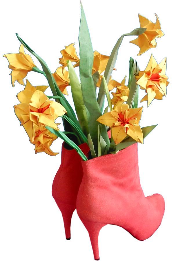 Bloemen in enkellaarsjes