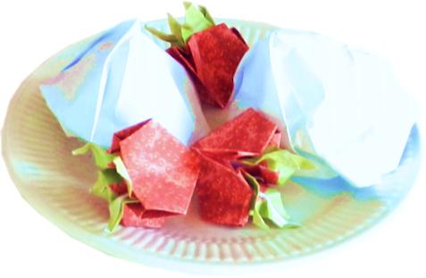 Origami Strawberries