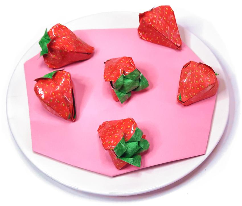 Vla met aardbeien