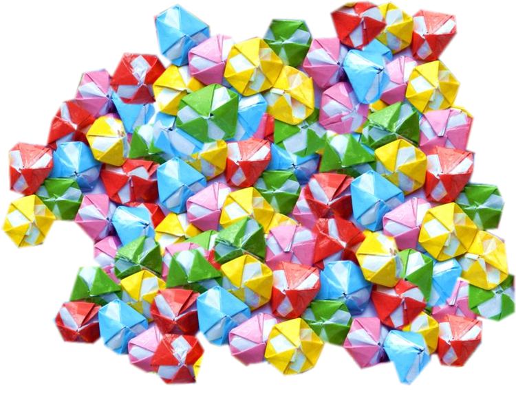 Origami snoepjes Origami snoepjes
