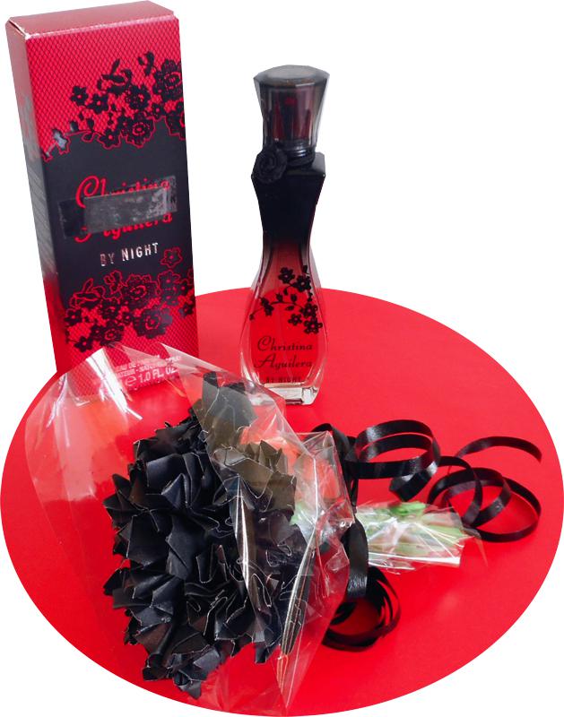 Perfume with black Origami Flowers Perfume with black Origami Flowers