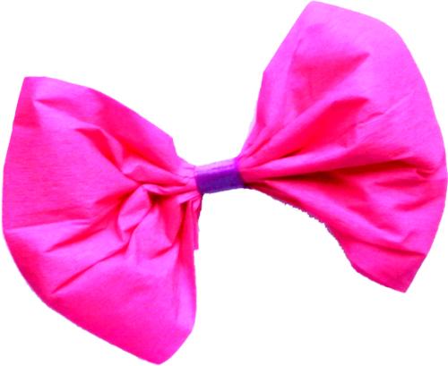 Pink Crepe Paper Bow