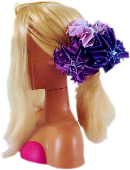 Origami Flower Hair Clip Origami Flower Hair Clip