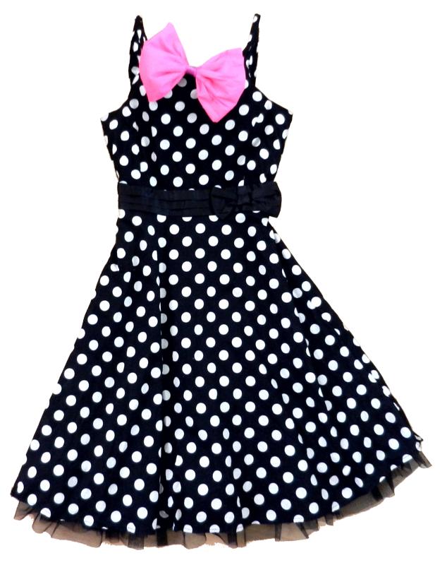 Polka Dot Dress with Bow