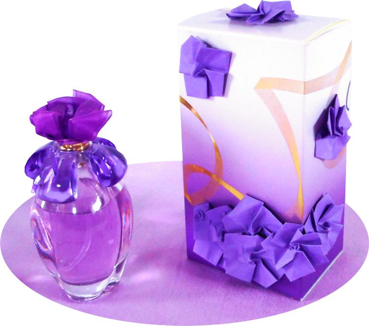 Perfume with Origami Flowers Perfume with Origami Flowers