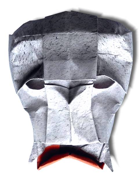 Origami Dracula Skull