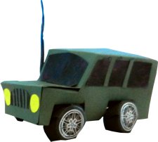 zelf geknutselde jeep van papier zelf geknutselde jeep van papier