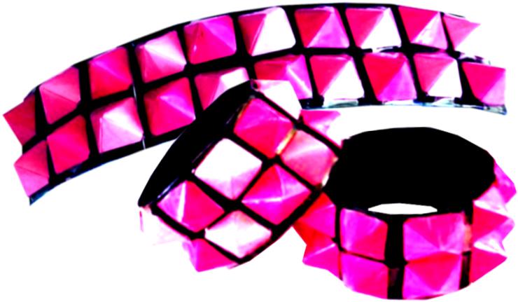 Armbanden met roze studs Armbanden met roze studs