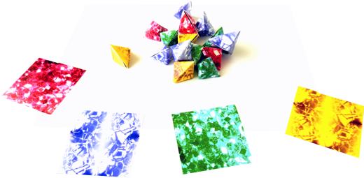 Origami edelstenen Origami edelstenen