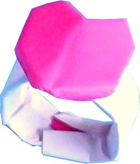 Origami ring met hartje Origami ring met hartje