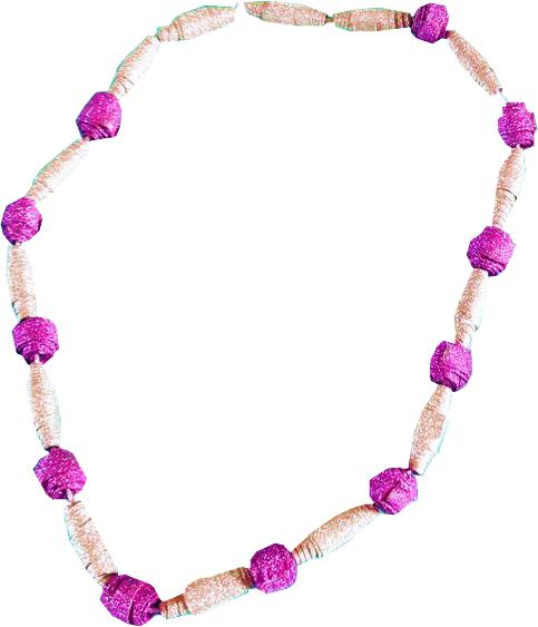 Papieren kralenketting Papieren kralenketting