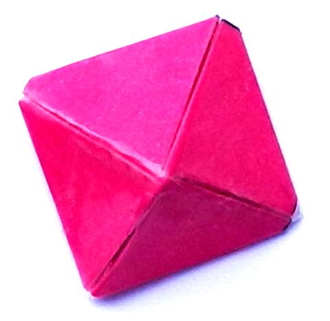 Roze Origami stud Roze Origami stud
