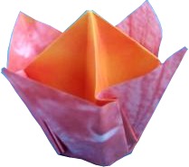 modern model van een papieren tulpje
