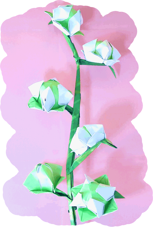 decoratie katoenplant van papier decoratie katoenplant van papier