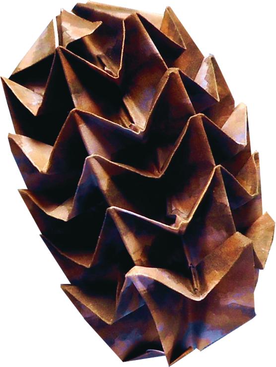 Origami Dennenappel Origami Dennenappel