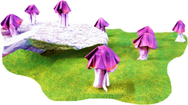 Origami Mushrooms