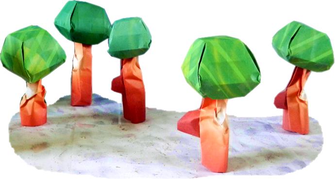 Origami Bomen